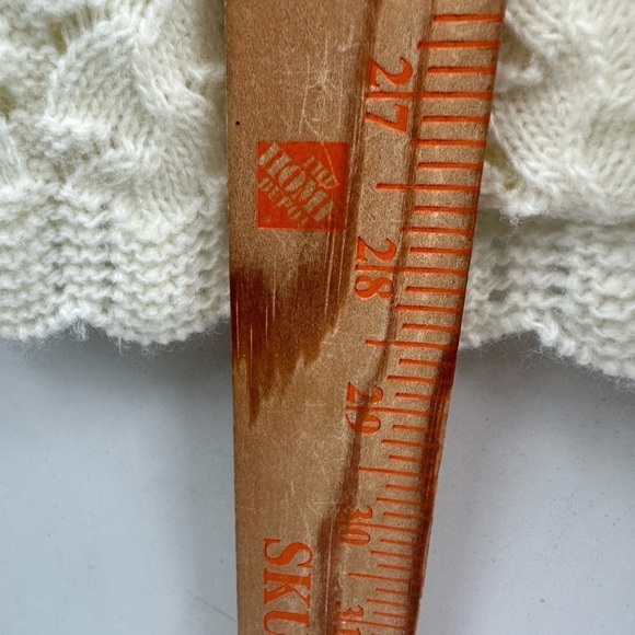 Y2K VTG XL CARLY BLAKE Cream Crochet Grandma Cottagecore USA made boho CARDIGAN - Picture 9 of 12